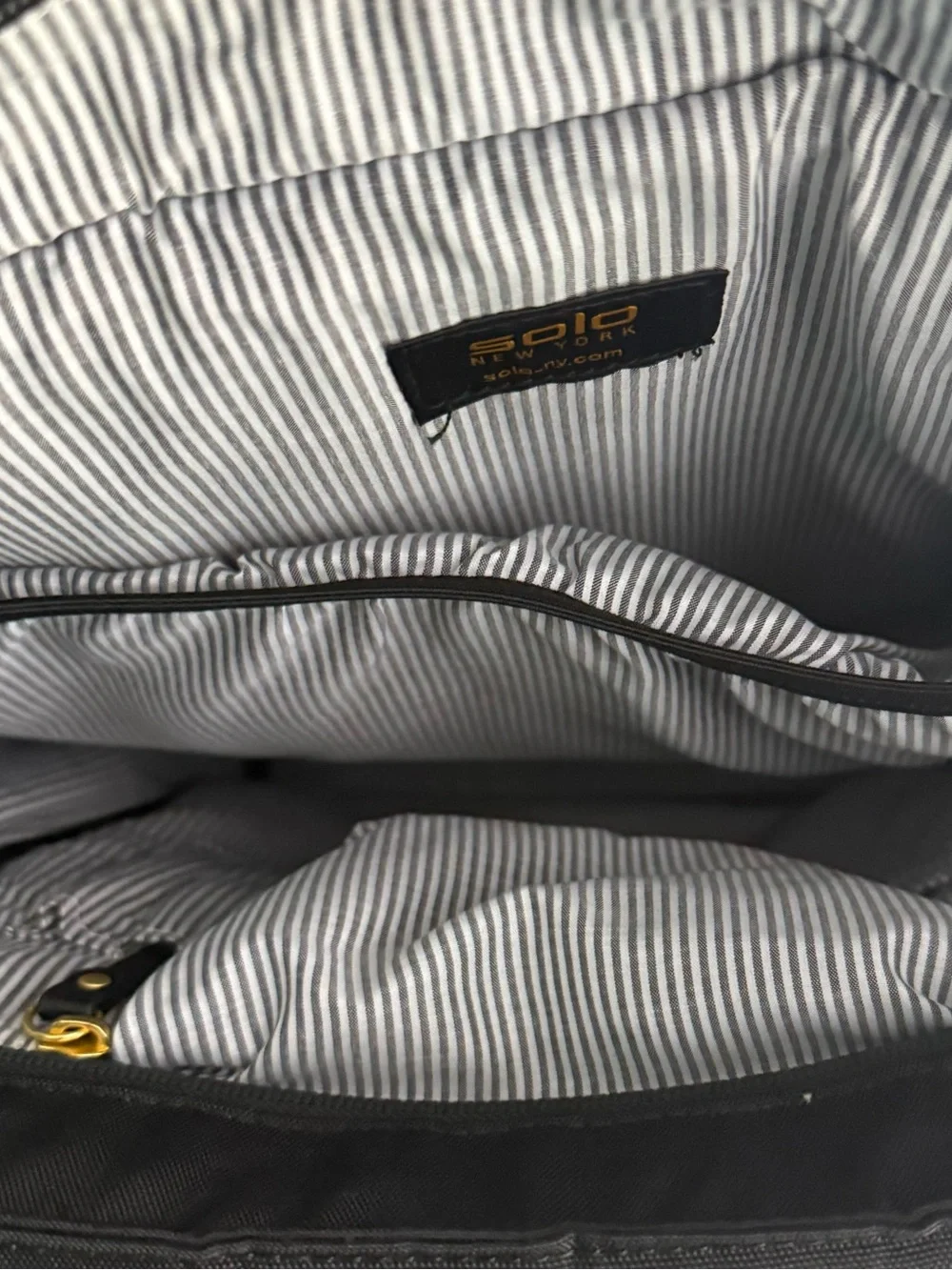 Parker Hybrid Black backpack/Tote Bag with Gold Accents - Solo NY brand